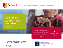 Tablet Screenshot of bethanie.nl