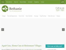 Tablet Screenshot of bethanie.com.au